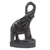 Wood sculpture, 'Akono Ba Elephant' - Black Sese Wood Elephant Sculpture from Ghana