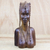 Escultura en madera - Busto de madera de caoba de una mujer con cabello trenzado