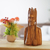 Wood sculpture, 'Plaited Hair' - Mahogany Wood Bust Sculpture of a Woman with Braided Hair (image 2j) thumbail