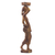 Escultura de madera - Escultura de madera de caoba de un porteador africano de Ghana