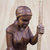 Wood sculpture, 'Pounding Fufu' - Mahogany Wood Sculpture of a Woman Pounding Fufu (image 2c) thumbail