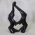Wood sculpture, 'Elephant Celebration' - Black Wood Sculpture of Two Elephants from Ghana (image 2) thumbail