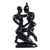 Escultura de madera - Escultura de madera negra de dos amantes de Ghana