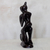 Escultura de madera - Escultura de madera negra de dos amantes de Ghana