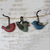 Wood ornaments, 'Colorful Ntakraboa' (set of 3) - Handmade Wood Bird Ornaments from Ghana (Set of 3) (image 2) thumbail