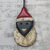 Wood ornaments, 'Father Christmas' (set of 3) - Wood Santa Claus Ornaments from Ghana (Set of 3) (image 2b) thumbail