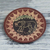 Dekorativer Holzteller – Handgeschnitzter runder dekorativer Teller aus Sese-Holz mit brüllendem Löwen