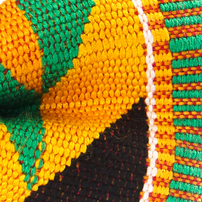 Kente-Fliege aus Baumwolle, „Edwin Asa“ – Mehrfarbige Kente-Fliege aus Baumwolle aus Ghana