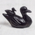 Wood sculpture, 'Duck Mother' - Wood Mother and Child Duck Sculpture from Ghana (image 2) thumbail