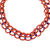 Beaded necklace, 'Oranges and Blueberries' - Orange and Blue Recycled Plastic Beaded Statement Necklace (image 2c) thumbail