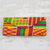 Cotton clutch, 'Neon Kente Style' - Multi-coloured African Kente Print Cotton Clutch
