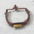 Men's horn and leather wristband bracelet, 'Bound' - Men's Horn and Leather Wristband Bracelet from Ghana thumbail