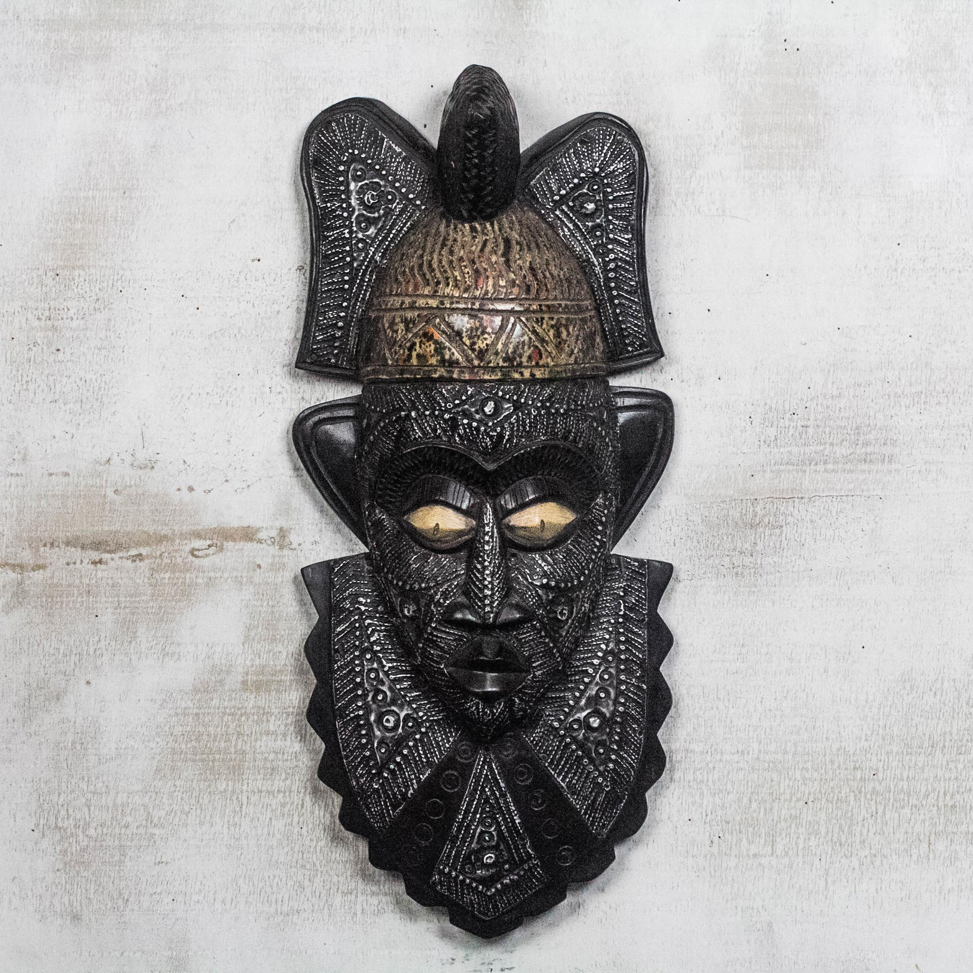 Hand Carved Sese Wood Queen Asantewaa African Wall Mask Asantewaa Novica 8508