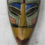 African glass beaded wood mask, 'Esihle Face' - Colorful African Glass Beaded Wood Mask from Ghana (image 2c) thumbail