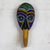 African glass beaded wood mask, 'Nawa Bird' - African Glass Beaded Wood Bird Mask from Ghana (image 2) thumbail