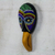 African glass beaded wood mask, 'Nawa Bird' - African Glass Beaded Wood Bird Mask from Ghana