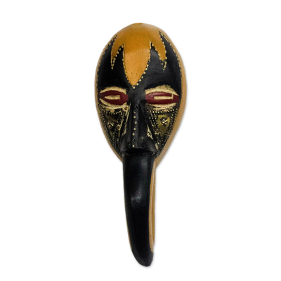 African Wood Bird Mask from Ghana