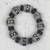 Ceramic and recycled plastic beaded stretch bracelet, 'Dark Champion' - Ceramic and Recycled Plastic Beaded Stretch Bracelet thumbail