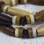 Wood beaded stretch bracelets, 'Traditional Aesthetic' (set of 3) - Sese Wood Beaded Stretch Bracelets from Ghana (Set of 3) (image 2c) thumbail