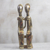 Wood sculpture, 'Old Couple' - Handmade Sese Wood Sculpture of a Sitting Couple from Ghana (image 2) thumbail