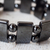 Hematite beaded stretch bracelet, 'Shimmer and Sheen' - Rectangular and Round Hematite Bead Stretch Bracelet
