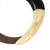 Armband mit Armreif aus Ebenholz und Knochen, 'Bold Curve - Handbeschnitztes Armband aus Ebenholz und Rinderknochen