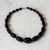 Onyx-Perlenkette, 'Graduierung - Handgefertigte Onyx-Perlenkette mit Graduierung aus Ghana