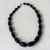 Onyx-Perlenkette, 'Graduierung - Handgefertigte Onyx-Perlenkette mit Graduierung aus Ghana