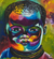 'African Child' - Pintura expresionista firmada de un niño africano de Ghana