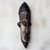 African wood mask, 'Have Patience' - Handcrafted Sese Wood and Aluminum African Mask from Ghana (image 2b) thumbail