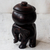 Wood decorative jar, 'Elephant's Cargo' - Hand Carved Wood Elephant Statuette with Lidded Jar