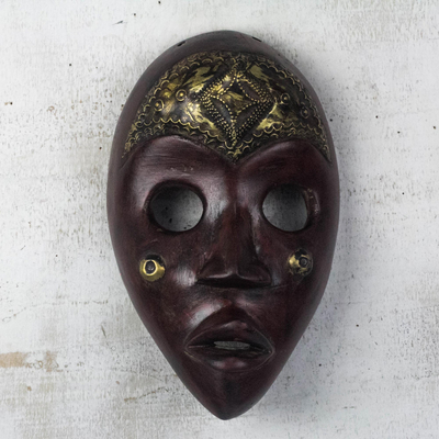 African wood mask, 'Male Dan' - African Wood Dan Mask from Ghana