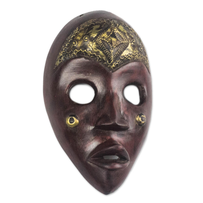 Afrikanische Holzmaske, 'Männlicher Dan'. - Afrikanische Holz-Dan-Maske aus Ghana