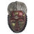 African wood mask, 'Red Baule' - African Wood Baule-Inspired Mask from Ghana