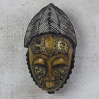 African wood mask, 'Yellow Baule'