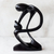 Wood sculpture, 'Obaatan Pa' - Black Wood Mother and Child Sculpture from Ghana (image 2) thumbail