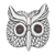 African wood mask, 'Bubo Owl' - African Wood Bubo Owl Wall Mask from Ghana (image 2a) thumbail
