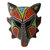 Afrikanische Perlenholzmaske, 'Wilder Wolf'. - Afrikanische Wandmaske aus recyceltem Kunststoffperlenholz aus Ghana