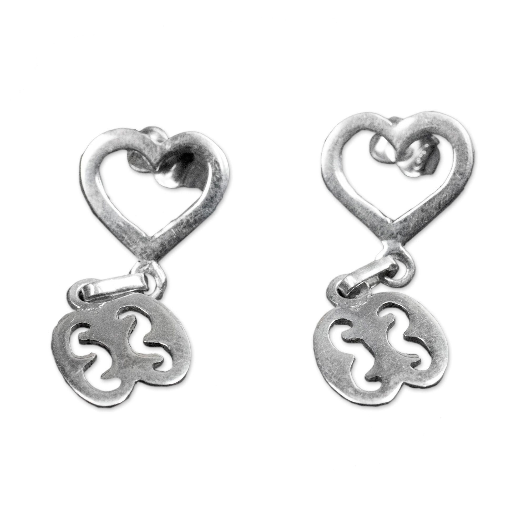 Adinkra Nkonsonkonson Dangle Earrings from Ghana Nkonsonkonson with