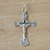 Sterling silver pendant, 'Gleaming Crucifix' - Sterling Silver Crucifix Pendant from Ghana (image 2b) thumbail