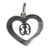 Sterling silver pendant, 'Nkonsonkonson Heart' - Heart-Shaped Nkonsonkonson Pendant from Ghana