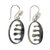 Sterling silver dangle earrings, 'Ese Ne Tekrema' - Adinkra Ese Ne Tekrema Dangle Earrings from Ghana thumbail