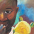 „Kinderserie III“. - Signierte expressionistische Malerei eines Kindes aus Ghana