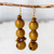 Wood beaded dangle earrings, 'Abide' - Handmade Wood Beaded Dangle Earrings from Ghana thumbail
