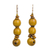 Wood beaded dangle earrings, 'Abide' - Handmade Wood Beaded Dangle Earrings from Ghana (image 2a) thumbail