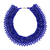 Recycled plastic beaded necklace, 'Precious Desire' - Blue Recycled Plastic Beaded Necklace from Ghana