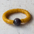 Agate beaded stretch bracelet, 'Adepa Orb' - Agate and Recycled Plastic Beaded Stretch Bracelet