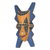 Afrikanische Holzmaske, 'Bibawa - Blaue und orange handgeschnitzte Wandmaske aus Holz Afrikanische Güte