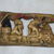 Panel en relieve de madera - Panel en relieve de madera tallada a mano de un pueblo africano