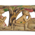 Wood relief panel, 'Village of Africa' - Hand-Carved Wood Relief Panel of an African Village